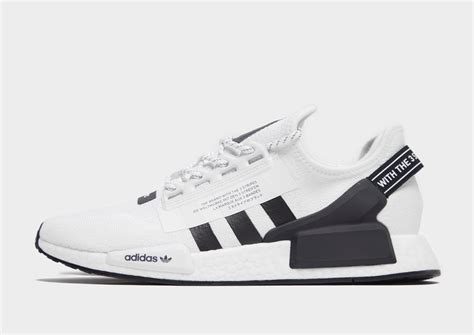 adidas schuhe herren nmd white|Adidas white NMD sneakers.